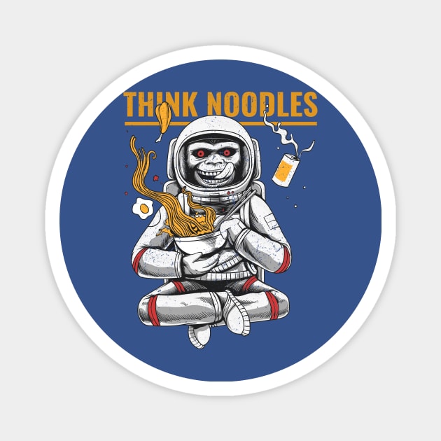 Think noodles space monkey Magnet by Turtokart